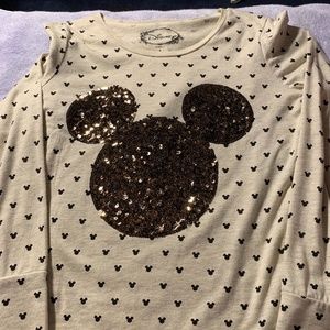 KIDS Minnie Mouse Sequin Long Sleeve Tee